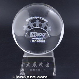 3d laser etched glass ball with a laser engraved base