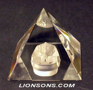 Crystal Glass Sphinx Souvenir Pyramid Gifts