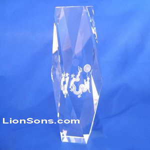 octangle crystal block, crystal prism, crystal cylinder, crystal pillar