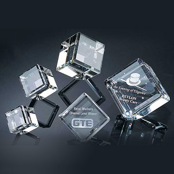 3d laser cube crystal paperweight