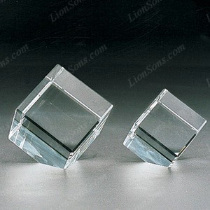 optical crystal cube with beveled edged