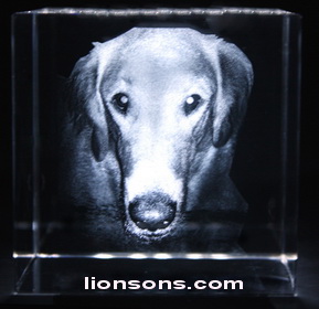 beveled standing crystal cube