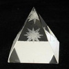 crystal pyramid 3d laser engraved