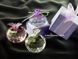 faced crystal apples