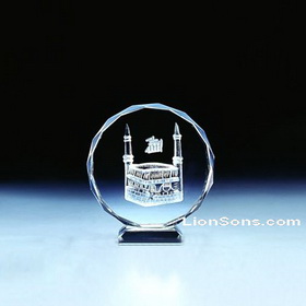 faced crystal plaque, sunflower crystal award, 3d laser glass trophy award