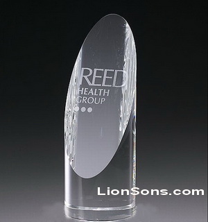 3d laser inner etched oblique crystal cylinder