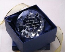 diamond crystal paperweight gift box