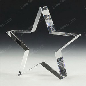 blank crystal star paperweight