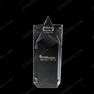 star crystal prism trophy award