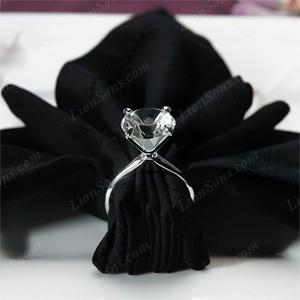 diamond crystak napkin ring holder